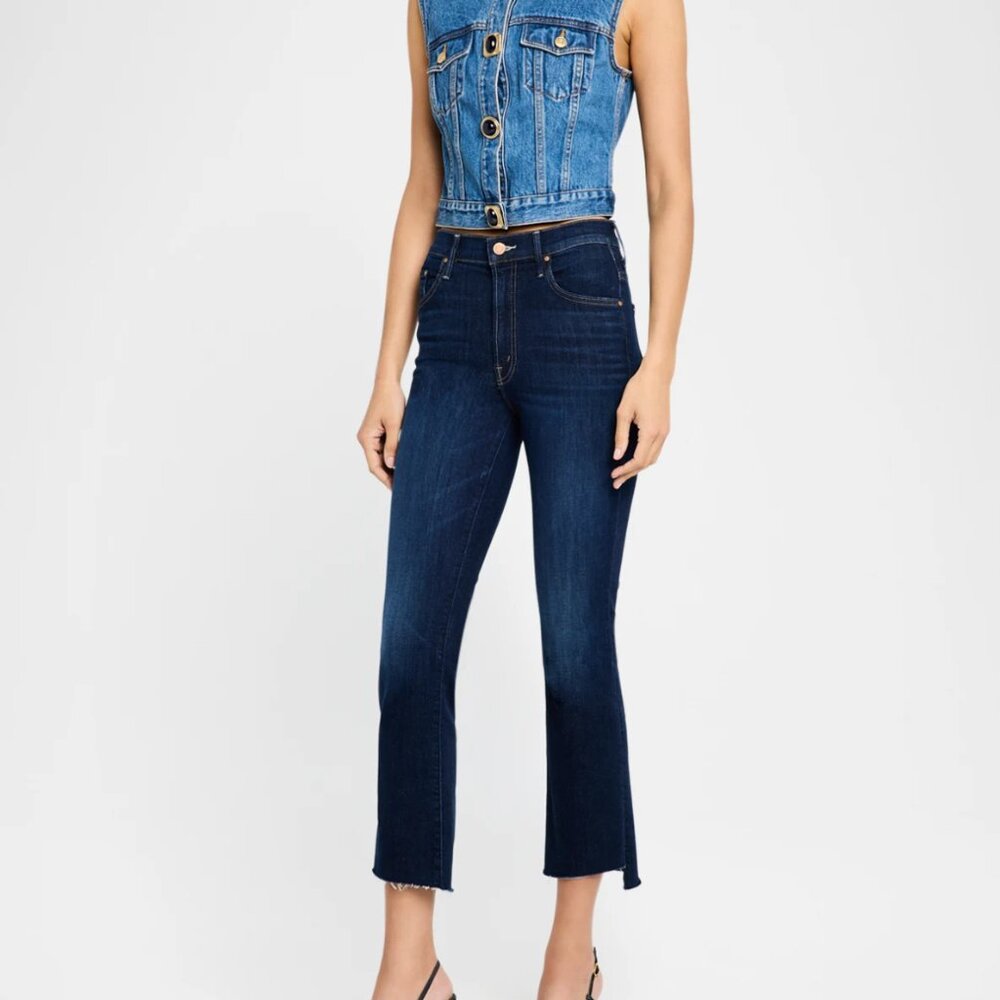 MOTHER The Insider Crop Step Fray Jeans in Night Tripper - 24